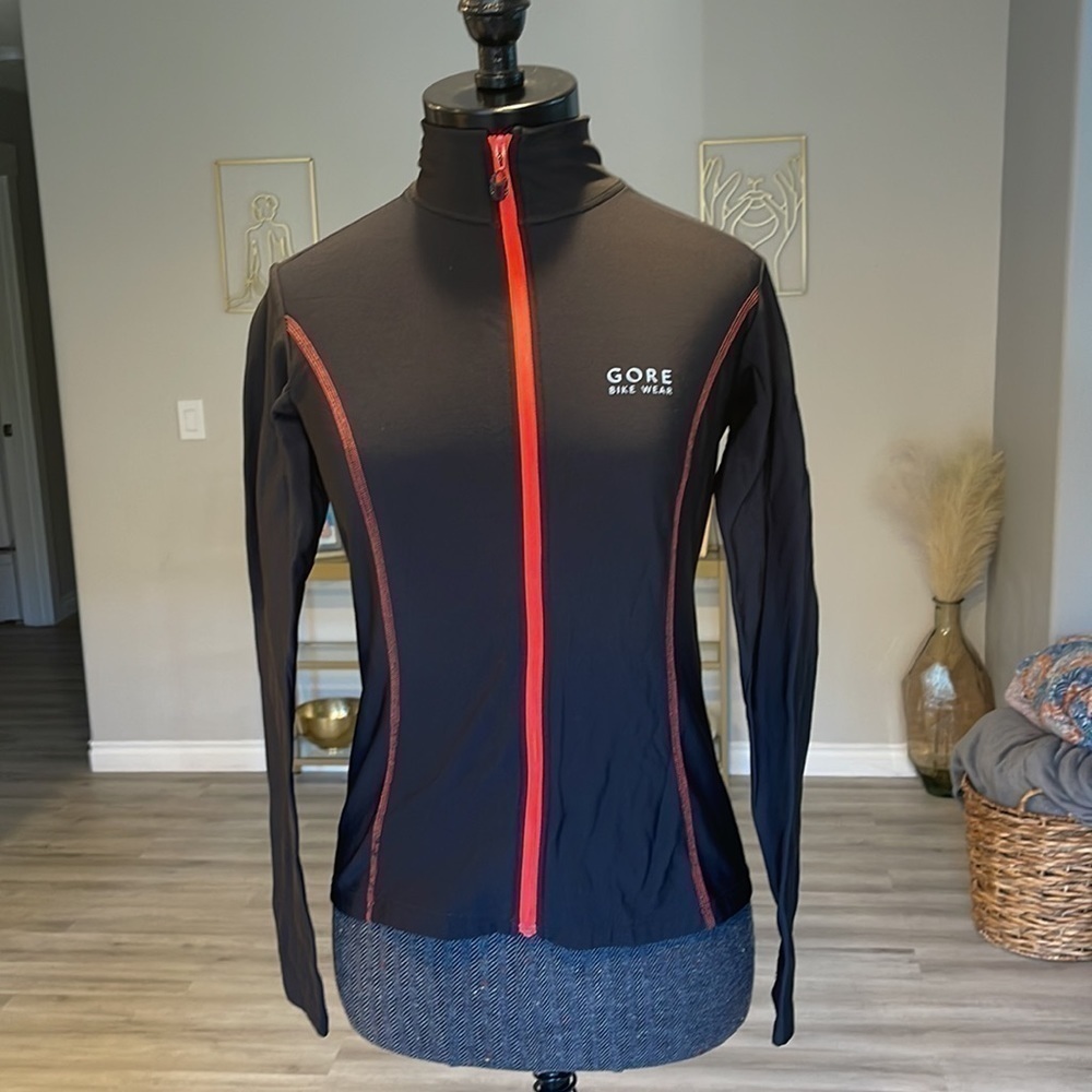 Gore Bike Wear Windstopper Black Soft Shell Full Zip Jacket Size XS